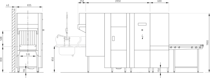 Lavastoviglie professionale Massblatt UPster K